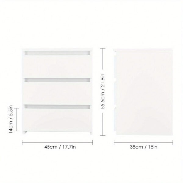 1713858350467-f164d200c79b4d8886494e9616c3c7e3-goods.jpg White Modern Bedside Table Cabinet Nightstand with 3 Storage Drawers Bedroom Furniture