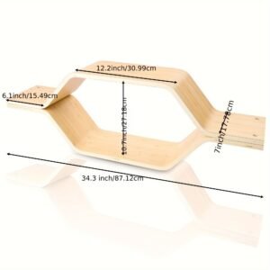 1PC/6PCS Wall Mounted / Free Standing Hexagonal Modular Storage Shelf, Honeycomb Bookshelf, Display Shelf, Art shelves for Living Room, Bedroom, Office