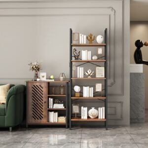 5 Tier Bookcase Bookshelf 68.9 IN  Tall Bookcase Shelf Storage Organizer Modern Book Shelf Freestanding Storage Shelving Unit