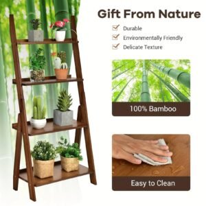 1pc-4-Tier-Bamboo-Ladder-Shelf-Bookcase-Storage-Organizer-Plant-Flower-Stand-Bedroom-Living-Room-Storage_3207e51a-97cf-4488-a260-cd234d85e639.jpg 1pc 4-Tier Bamboo Ladder Shelf, Bookcase Storage Organizer, Plant Flower Stand, Bedroom Living Room Storage Rack, Home Storage A