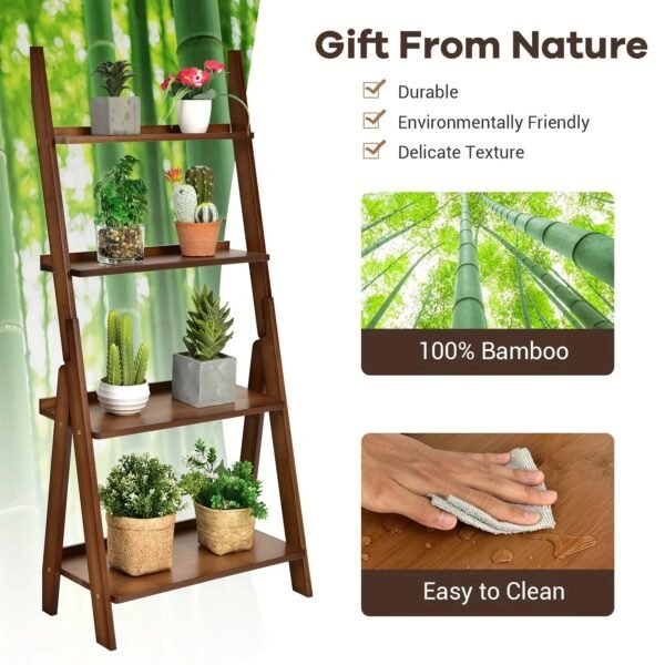 1pc-4-Tier-Bamboo-Ladder-Shelf-Bookcase-Storage-Organizer-Plant-Flower-Stand-Bedroom-Living-Room-Storage_3207e51a-97cf-4488-a260-cd234d85e639.jpg 1pc 4-Tier Bamboo Ladder Shelf, Bookcase Storage Organizer, Plant Flower Stand, Bedroom Living Room Storage Rack, Home Storage A