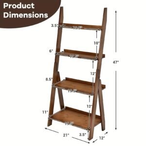 1pc-4-Tier-Bamboo-Ladder-Shelf-Bookcase-Storage-Organizer-Plant-Flower-Stand-Bedroom-Living-Room-Storage_d647a25d-f60c-4eb6-9dc3-c0b7edb71e4a.jpg 1pc 4-Tier Bamboo Ladder Shelf, Bookcase Storage Organizer, Plant Flower Stand, Bedroom Living Room Storage Rack, Home Storage A