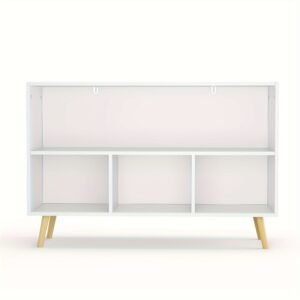 2ec31e5f-330e-4593-a388-ec5f93af2164-1.jpg 1pc Collapsible Fabric Drawer Bookcase - Stylish Book & Toy Storage Organizer - Space-Saving Design, White/Gray for Home or Kids Room