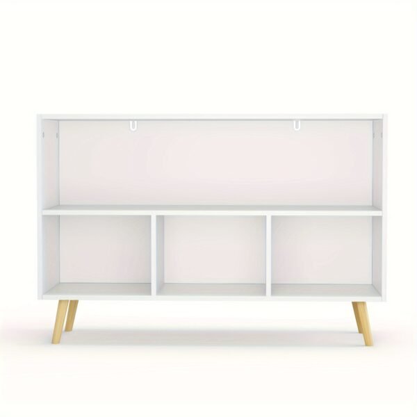 2ec31e5f-330e-4593-a388-ec5f93af2164-1.jpg 1pc Collapsible Fabric Drawer Bookcase - Stylish Book & Toy Storage Organizer - Space-Saving Design, White/Gray for Home or Kids Room