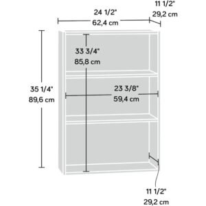 3-Shelf-Bookcase-Book-Shelf-L-24-57-X-W-11-50-X-H-35-28_84c60914-0fa3-4777-8059-439c8abe4234.jpg 3-Shelf Bookcase/ Book Shelf L: 24.57" X W: 11.50" X H: 35.28" Brook Cherry Finish Bookshelf Living Room Furniture Home
