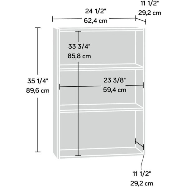3-Shelf-Bookcase-Book-Shelf-L-24-57-X-W-11-50-X-H-35-28_84c60914-0fa3-4777-8059-439c8abe4234.jpg 3-Shelf Bookcase/ Book Shelf L: 24.57" X W: 11.50" X H: 35.28" Brook Cherry Finish Bookshelf Living Room Furniture Home