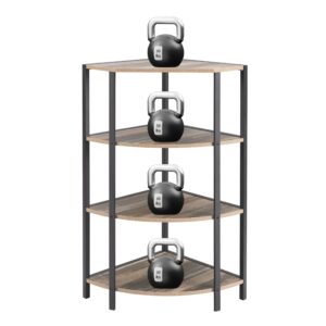 Corner Shelf Small Bookcase Modern Corner Bookshelf Bookcase  Corner Storage Rack Plant Stand for Living Room Home Office Kitchen Small Space (Color : Two-Tone  Size : 4-Tier)