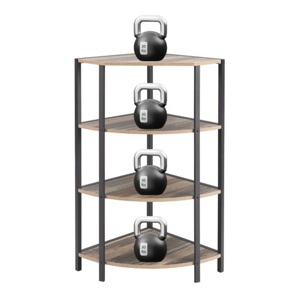 Corner Shelf Small Bookcase Modern Corner Bookshelf Bookcase  Corner Storage Rack Plant Stand for Living Room Home Office Kitchen Small Space (Color : Two-Tone  Size : 4-Tier)