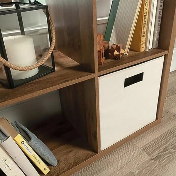 4-Cube Organizer Storage Bookcase Rural Pine Finish Shelf Office Bedroom Living Room Hallway Adult Rectangular Organizer Storage