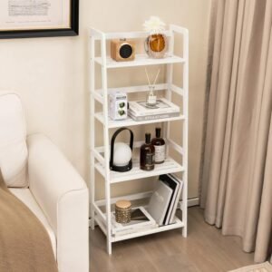4-Tier-Bamboo-Bookshelf-Freestanding-Open-Bookcase-Book-Shelf-Multifunctional-Plant-Flower-Display-Stand-White-Ladder_6c1ecd01-5e2f-4883-a5a4-6f8a9801e4f3.jpg 4 Tier Bamboo Bookshelf, Freestanding Open Bookcase Book Shelf Multifunctional Plant Flower Display Stand, White Ladder Shelf