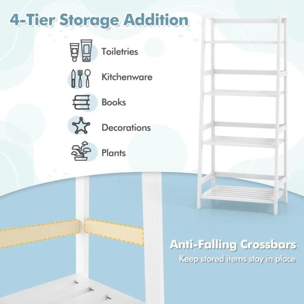 4-Tier-Bamboo-Bookshelf-Freestanding-Open-Bookcase-Book-Shelf-Multifunctional-Plant-Flower-Display-Stand-White-Ladder_7fd73817-94f1-4c65-a8ac-93992d5255c6.jpg 4 Tier Bamboo Bookshelf, Freestanding Open Bookcase Book Shelf Multifunctional Plant Flower Display Stand, White Ladder Shelf