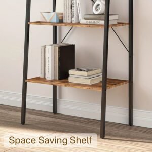 4-Tier-Ladder-Bookshelf-Industrial-Ladder-Bookcase-Plant-Shelf-Storage-Shelf-Organizer-with-Metal-Frame-for_a9e411fd-62f0-4ed8-9c07-5e9724d7df5e.jpg 4-Tier Ladder Bookshelf, Industrial Ladder Bookcase, Plant Shelf, Storage Shelf Organizer with Metal Frame for Living Room, Home