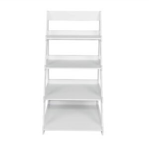 4-Tier-Ladder-Shelf-Bookcase-Home-Storage-Rack-Display-Shelf-Ladder-Style-Bookshelf-Accent-Furniture-for_67a0ed35-23bc-4bfc-9c4e-fab760793235.jpg 4 Tier Ladder Shelf Bookcase Home Storage Rack Display Shelf Ladder Style Bookshelf Accent Furniture for Office, Bedroom, Living