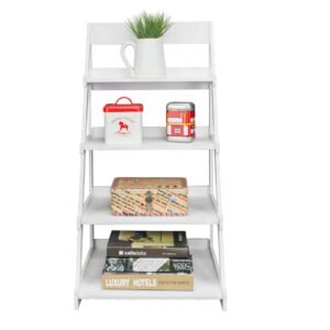 4-Tier-Ladder-Shelf-Bookcase-Home-Storage-Rack-Display-Shelf-Ladder-Style-Bookshelf-Accent-Furniture-for_7172c7d9-ab07-4684-b98b-00505330a5fe.jpg 4 Tier Ladder Shelf Bookcase Home Storage Rack Display Shelf Ladder Style Bookshelf Accent Furniture for Office, Bedroom, Living