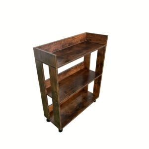 3-Tier Open Bookshelf, Bookshelves Storage Display Cabinet with Universal Wheels, Standing Bookcase, Home Bookcases Book Shelves