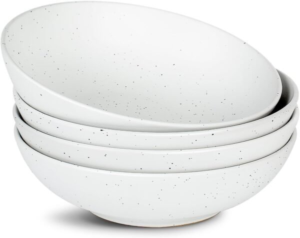 517OzjKjsBL._AC_SL1238.jpg famiware Moon Pasta Bowls Set of 4, Large Salad Bowls, 8.75 Inch Ceramic Bowls for Serving Dinner, Microwave and Dishwasher Safe, Multi-color