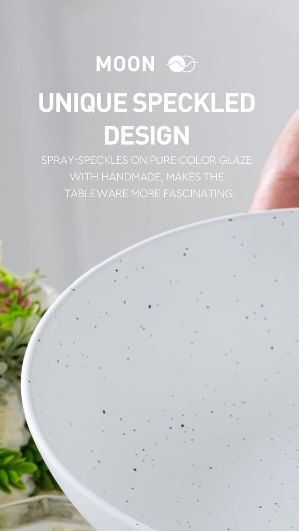 51kDD7gXaUL._AC_SL1500.jpg famiware Moon Pasta Bowls Set of 4, Large Salad Bowls, 8.75 Inch Ceramic Bowls for Serving Dinner, Microwave and Dishwasher Safe, Multi-color