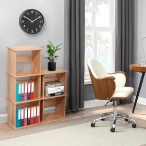 51lzv7XYOrL._AC_UY879.jpg Storage Shelf, 2-Tier Open Bookcase with Adjustable Storage Shelves, Floor Standing Unit, Bookshelf for Study, Living Room, Kids Room Decor, Kitchen,Bathroom, Natural