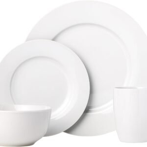 51wOqkERyNL._AC_SL1500.jpg Amazon Basics 16-Piece Porcelain Kitchen Dinnerware Set with Plates, Bowls and Mugs, Service for 4 - White