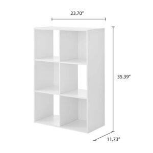 6-Cube-Storage-Organizer-White-Bookcase-Display-Shelf_be70ca30-3a68-40fa-ad54-5416295e4302.jpg 6-Cube Storage Organizer, White Bookcase, Display Shelf