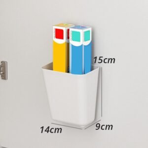 61_9TeHkU4L._AC_SL1500.jpg Topyond Adhesive Wall Mounted Organizer, Compact Floating Shelf for No Drilling, Pen, Remote Controller, Cellphone Holder, Wall Storage for Home, Office