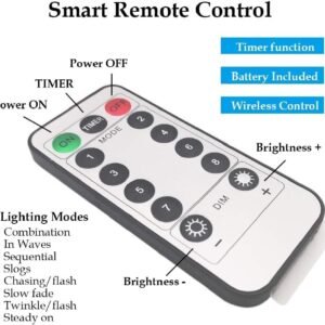 2 Pack USB Fairy Lights Plug in [Each 66 ft 200 LED] Twinkle String Lights with Remote and Timer 8 Modes Copper Wire Mini Starry Lights for DIY Christmas Wedding Party Bedroom Decorations, Warm White