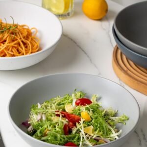 61jtVt6SFGL._AC_SL1500.jpg famiware Moon Pasta Bowls Set of 4, Large Salad Bowls, 8.75 Inch Ceramic Bowls for Serving Dinner, Microwave and Dishwasher Safe, Multi-color