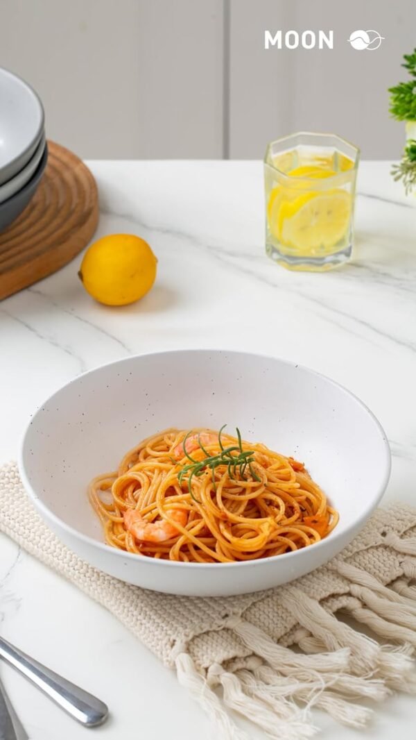 61oE4wf7IXL._AC_SL1500.jpg famiware Moon Pasta Bowls Set of 4, Large Salad Bowls, 8.75 Inch Ceramic Bowls for Serving Dinner, Microwave and Dishwasher Safe, Multi-color