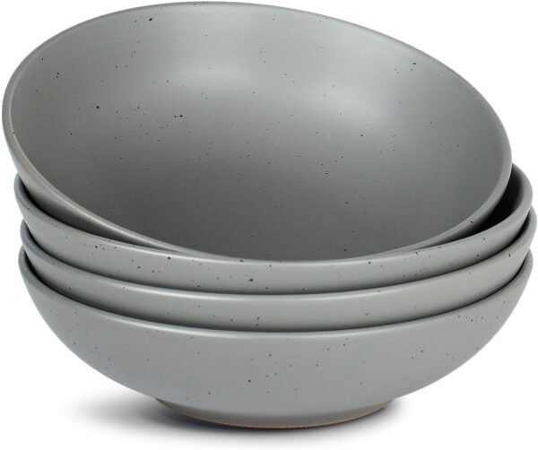 61p1Q0Pd3rL._AC_SL1392.jpg famiware Moon Pasta Bowls Set of 4, Large Salad Bowls, 8.75 Inch Ceramic Bowls for Serving Dinner, Microwave and Dishwasher Safe, Multi-color