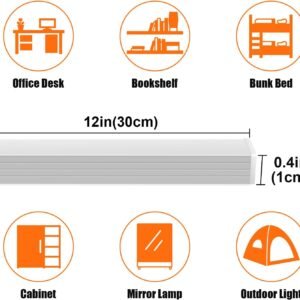 LED Under Cabinet Lighting, Under Cabinet Lights with USB Powered Under Cabinet Lights for Closet Light Bar Under Counter Lighting Work Tables Student Dormitory (Include AC Power Plug)