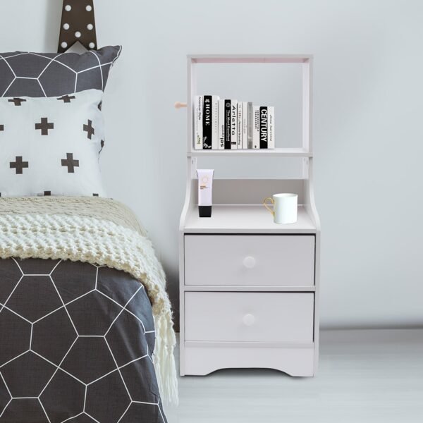 699d7980-2762-429f-90a7-972b5f3b5ac3-1.jpg Bedside Table with Storage Shelf - Modern Tall Nightstand for Bedrooms and Living Rooms
