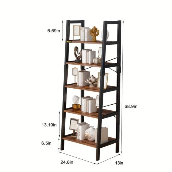 6cc955fc-43a3-452b-89bd-c0f594405800-1.jpg 5 Tier Bookcase Bookshelf 68.9 IN Tall Bookcase Shelf Storage Organizer Modern Book Shelf Freestanding Storage Shelving Unit