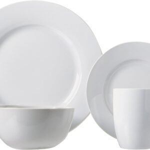 71k9aAw6nVL._AC_SL1500.jpg Amazon Basics 16-Piece Porcelain Kitchen Dinnerware Set with Plates, Bowls and Mugs, Service for 4 - White