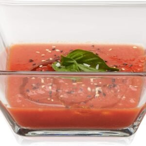 71pTYEmRCqL._AC_SL1500_4b0f7dfb-d5f5-4430-b99e-a2f0aa2f0552.jpg Libbey Tempo Glass Dinnerware Set, Sleek Square Clear Glass Plates and Bowls Set of 12, Dishwasher Safe Glass Dishes Set for Dinners and Parties