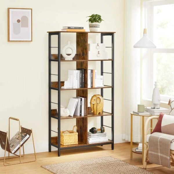 8-Compartment-Bookshelf-Living-Room-Modular-Furniture-4-tier-Bookcase-31-5-X-13-X-58_6d15c3c1-9f99-4b9e-b80f-da5808be4220.jpg 8 Compartment Bookshelf Living Room Modular Furniture 4-tier Bookcase 31.5 X 13 X 58.7 Inches for Office Bedroom Storage Shelf