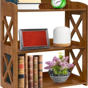 8112NPIAMYL._AC_SL1500.jpg Natural Wood Bookcase, 3 Tier Bookshelf, Freestanding Display Storage Shelves Open Bookshelf for Bedroom, Living Room and Office (Standard, Brown)