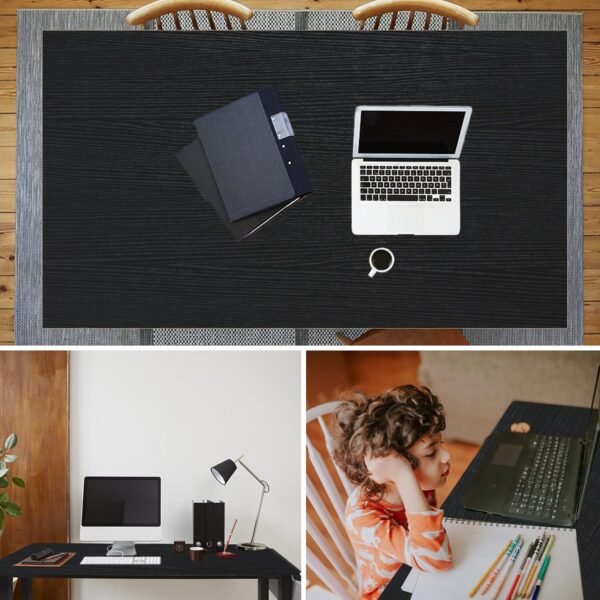 81BhBZ5NpbL._AC_SL1500.jpg Rolling Computer Desk with 4 Smooth Wheels, Simple Style Mobile Writing Desk Home Office Study Table Movable Workstation with Metal Frame (Black, 32")