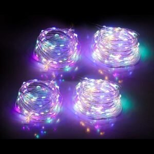 81pDtrbEE7L._AC_SL1500-1.jpg Mandiq 4 Pack Fairy Lights Battery Operated, String Lights 10ft 30 LEDs, Flashing and Constant Light Mode, Silver Wire Mini Lights for Festival, Christmas Decoration, Multicolor…