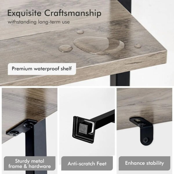 Bookshelf, 5-Tier Ladder Shelf, Book Storage Organizer Case Open Shelves, Tall Narrow Bookcase