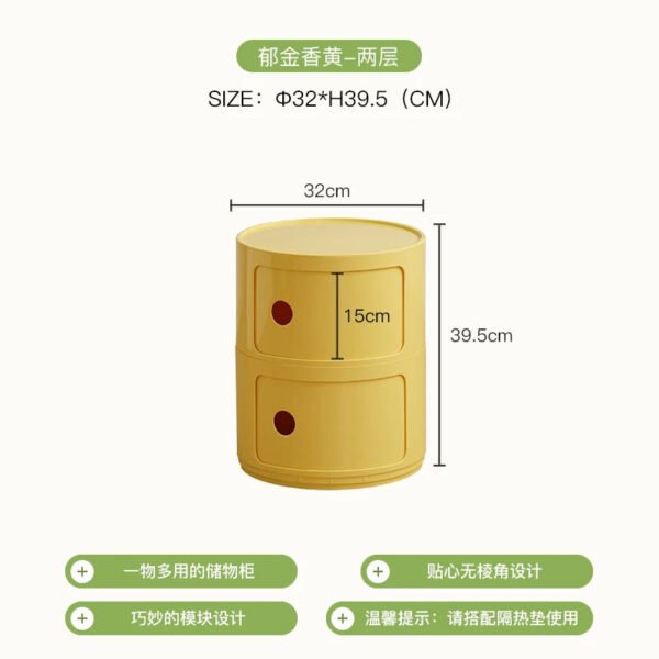 Circular Bedside Tables,Plastic Living Room TV Cabinets,Sofa Side,Multi-layer Storage Cabinet,Corner Table Furniture Customized