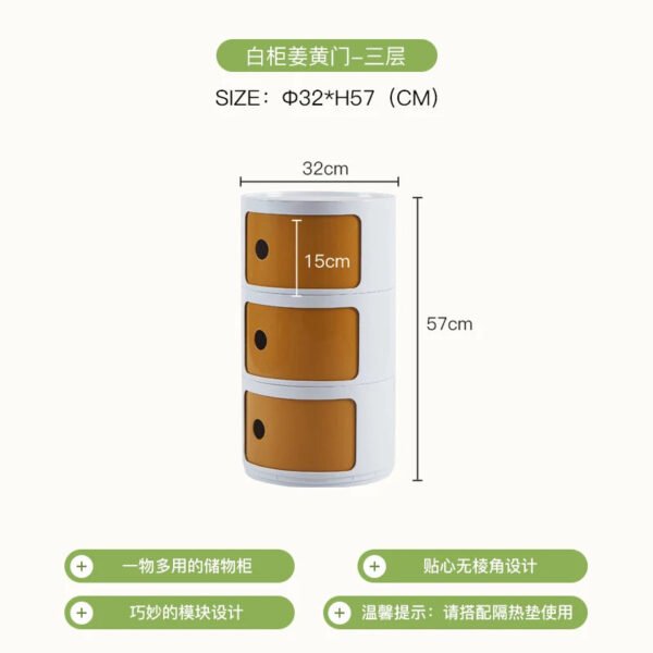 Circular Bedside Tables,Plastic Living Room TV Cabinets,Sofa Side,Multi-layer Storage Cabinet,Corner Table Furniture Customized