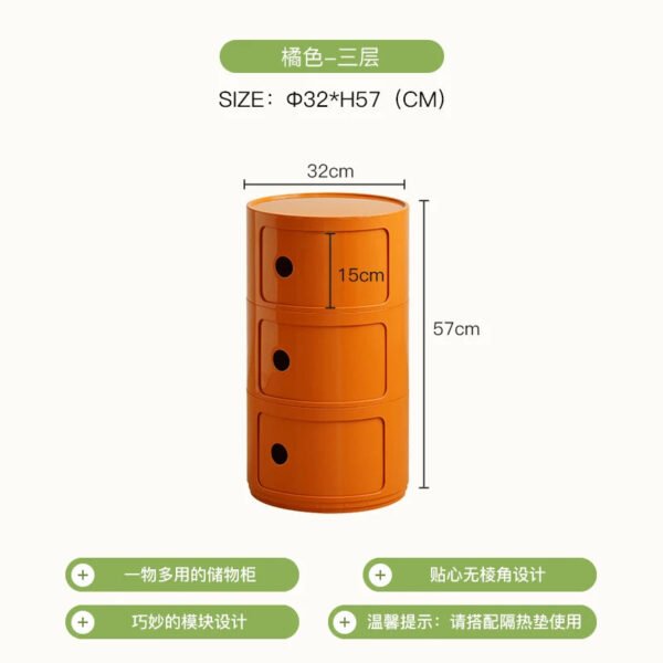 Circular Bedside Tables,Plastic Living Room TV Cabinets,Sofa Side,Multi-layer Storage Cabinet,Corner Table Furniture Customized
