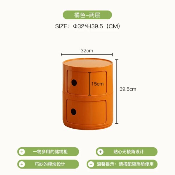 Circular Bedside Tables,Plastic Living Room TV Cabinets,Sofa Side,Multi-layer Storage Cabinet,Corner Table Furniture Customized