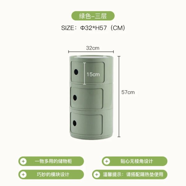 Circular Bedside Tables,Plastic Living Room TV Cabinets,Sofa Side,Multi-layer Storage Cabinet,Corner Table Furniture Customized