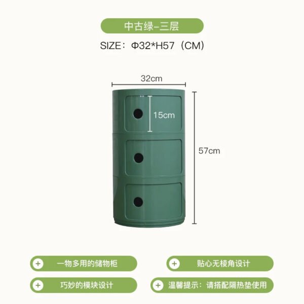 Circular Bedside Tables,Plastic Living Room TV Cabinets,Sofa Side,Multi-layer Storage Cabinet,Corner Table Furniture Customized