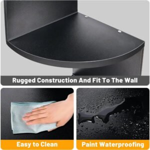 Corner-Bookshelf-Rustic-Wood-Wall-Mount-Corner-Storage-Shelves-Easy-to-Assemble-Floating-Wall-Shelf-5_4f65e005-a6fb-4650-aee1-5b254b999a7b.jpg Corner Bookshelf, Rustic Wood Wall Mount Corner Storage Shelves, Easy-to-Assemble Floating Wall Shelf, 5-Tier Corner Shelves