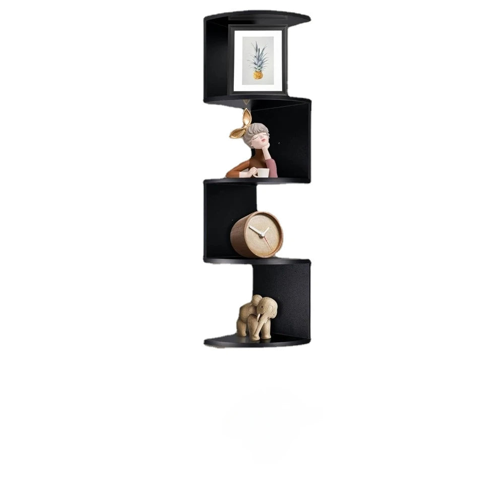 Easy Assemble Floating Shelf Designs Reference: Corner Bookshelf Rustic Wood Wall Mount Corner Storage Shelves Easy
