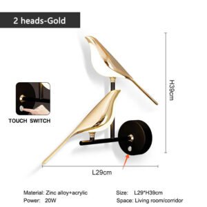 Creative-Bird-360-Rotatable-LED-Wall-Lamps-Bedroom-Bedside-Indoor-Golden-Touch-Switch-LED-Wall-Lights_2d7fa1ec-25c5-4199-b65e-7a287e6c4273.jpg Creative Bird 360° Rotatable LED Wall Lamps Bedroom Bedside Indoor Golden Touch Switch LED Wall Lights Wall Sconce Home