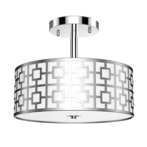 Depuley-32cm-3-light-Rustic-Semi-Flush-Mount-Ceiling-Light-with-Drum-Shade-Black-Finish-for_d67d3a44-cff3-42e8-af4c-a76ce9521ca4.jpg 32cm 3-light Rustic Semi Flush Mount Ceiling Light with Drum Shade Black Finish for Kitchen Dining Living Room E26 Base