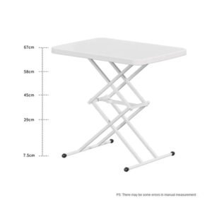 Folding Computer Desk Bedside Table Lift Study Table Portable Plastic Desk Home Writing Folding